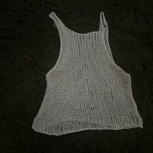 Women's White Knit Tank Top